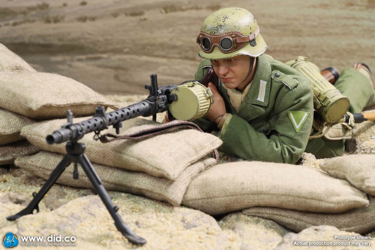 WWII North African Wehrmacht Machine Gunner - Beas 1/6