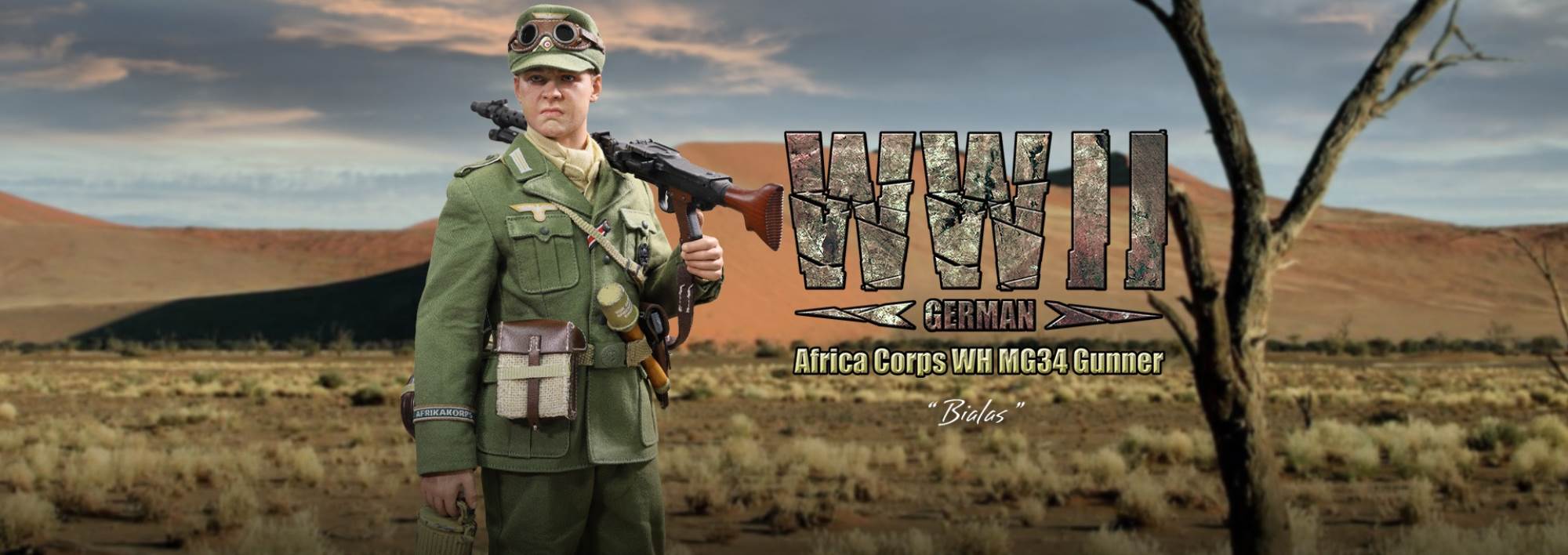 WWII North African Wehrmacht Machine Gunner - Beas 1/6