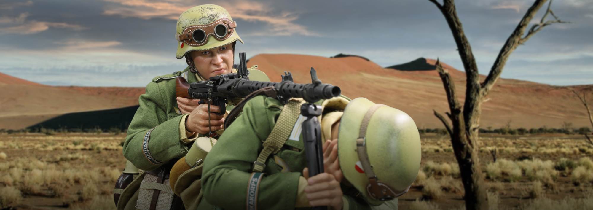 WWII North African Wehrmacht Machine Gunner - Beas 1/6