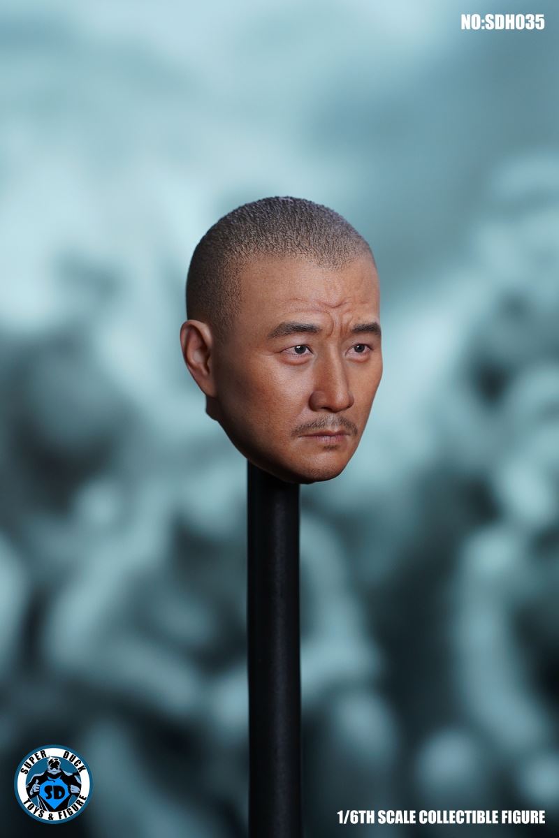 Asian male head carving (SDH035) 1/6