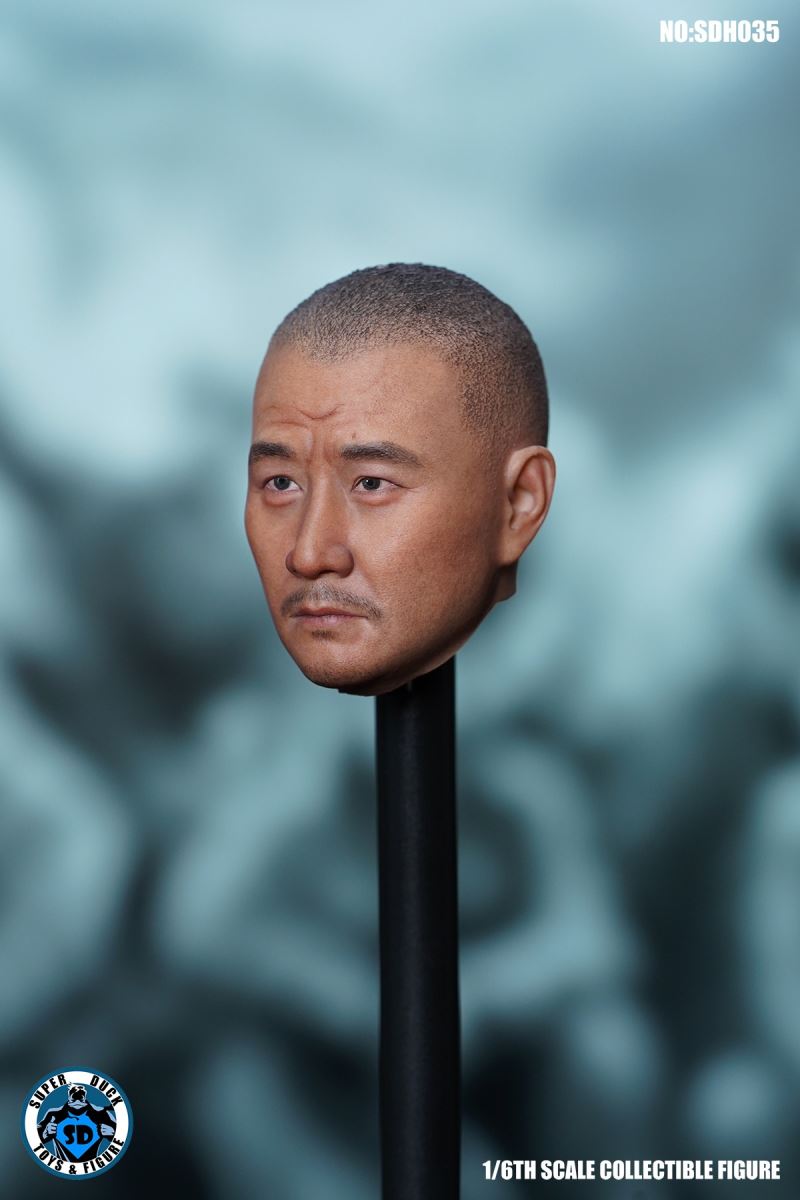 Asian male head carving (SDH035) 1/6