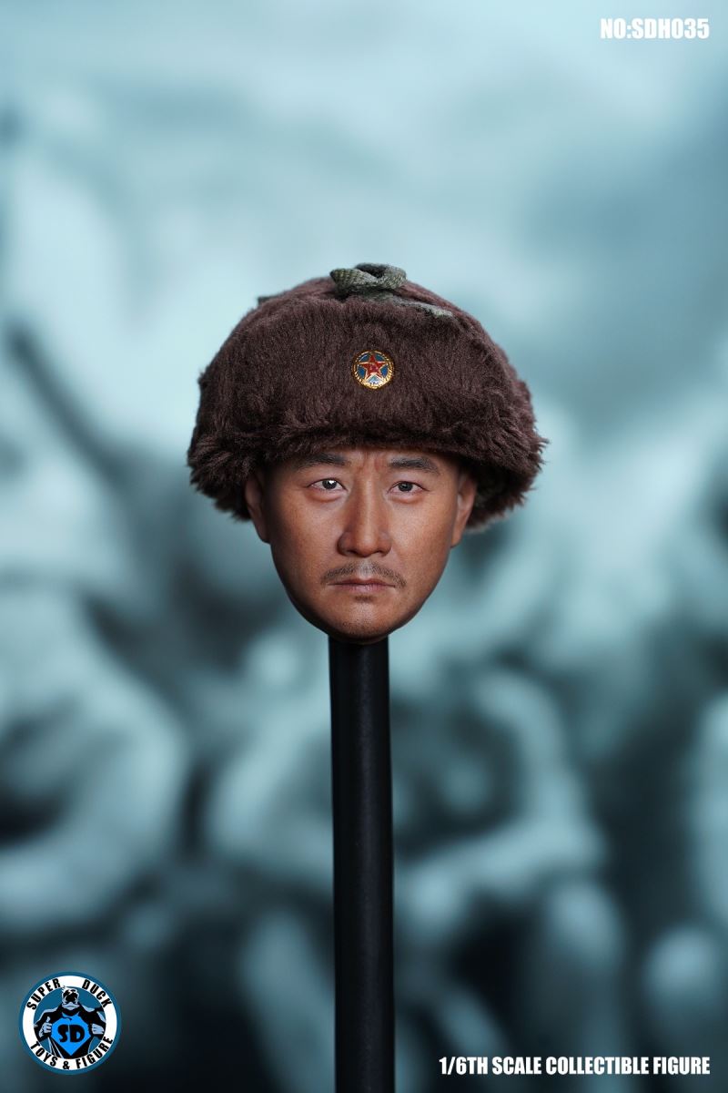 Asian male head carving (SDH035) 1/6