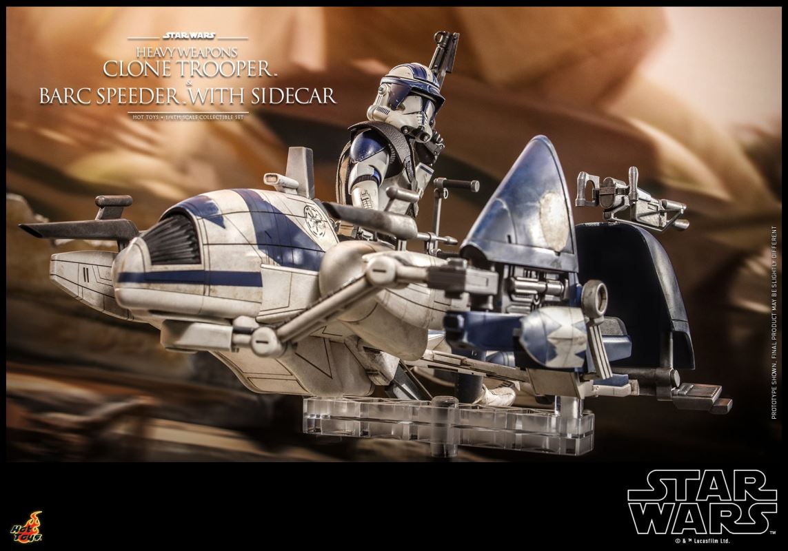 Star Wars: The Clone Wars - Heavy Weapons Clone Trooper and BARC Speeder with Sidecar Collectible Set 1/6