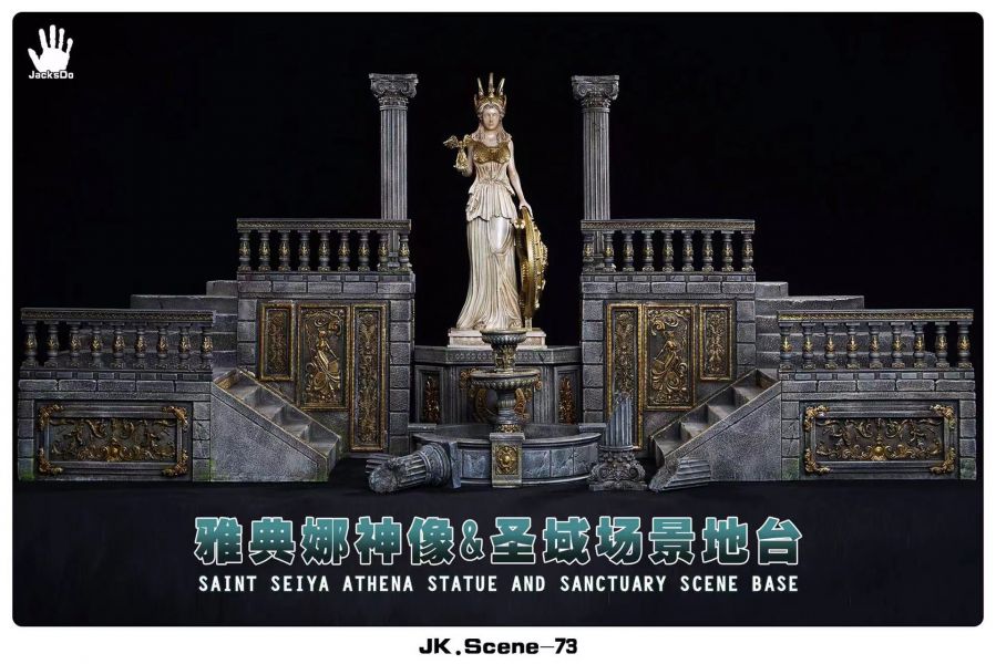 Athena statue sanctuary scene platform