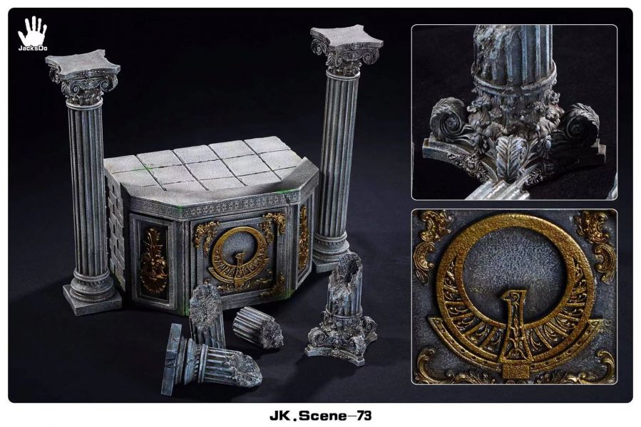 Athena statue sanctuary scene platform