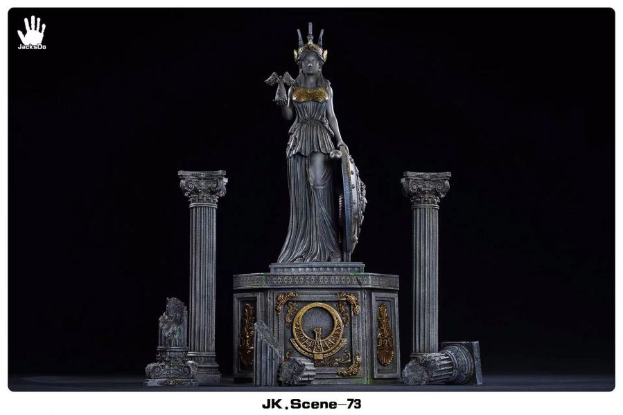 Athena statue sanctuary scene platform