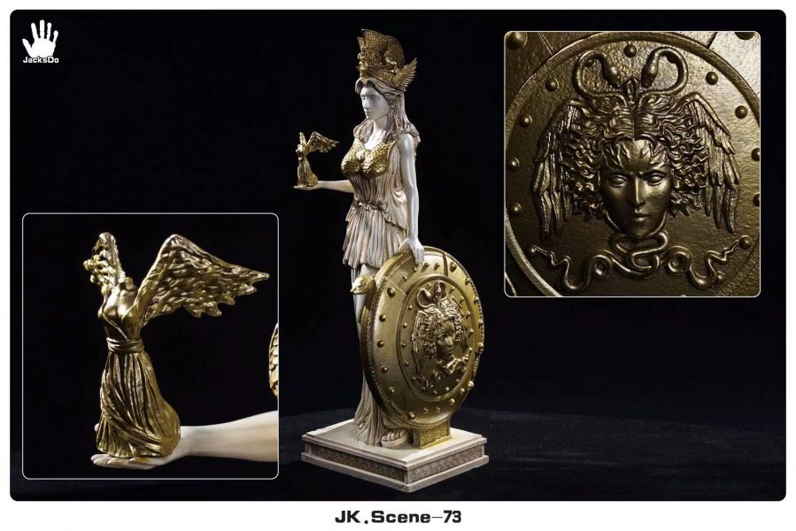 Athena statue sanctuary scene platform