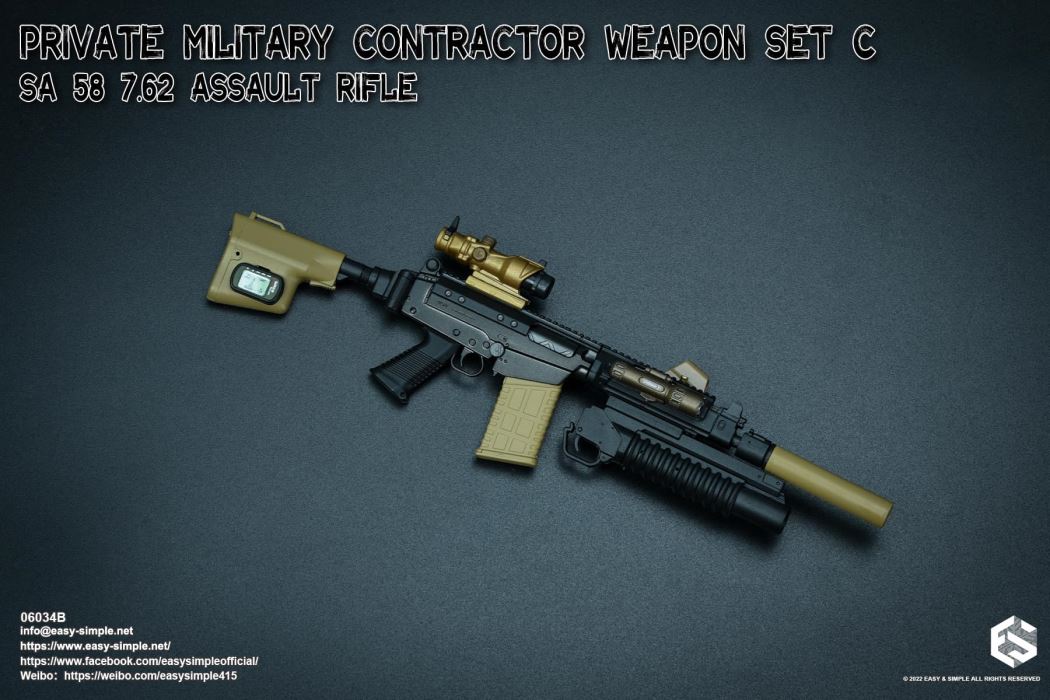 Private Military Contractor Weapon Set 1/6