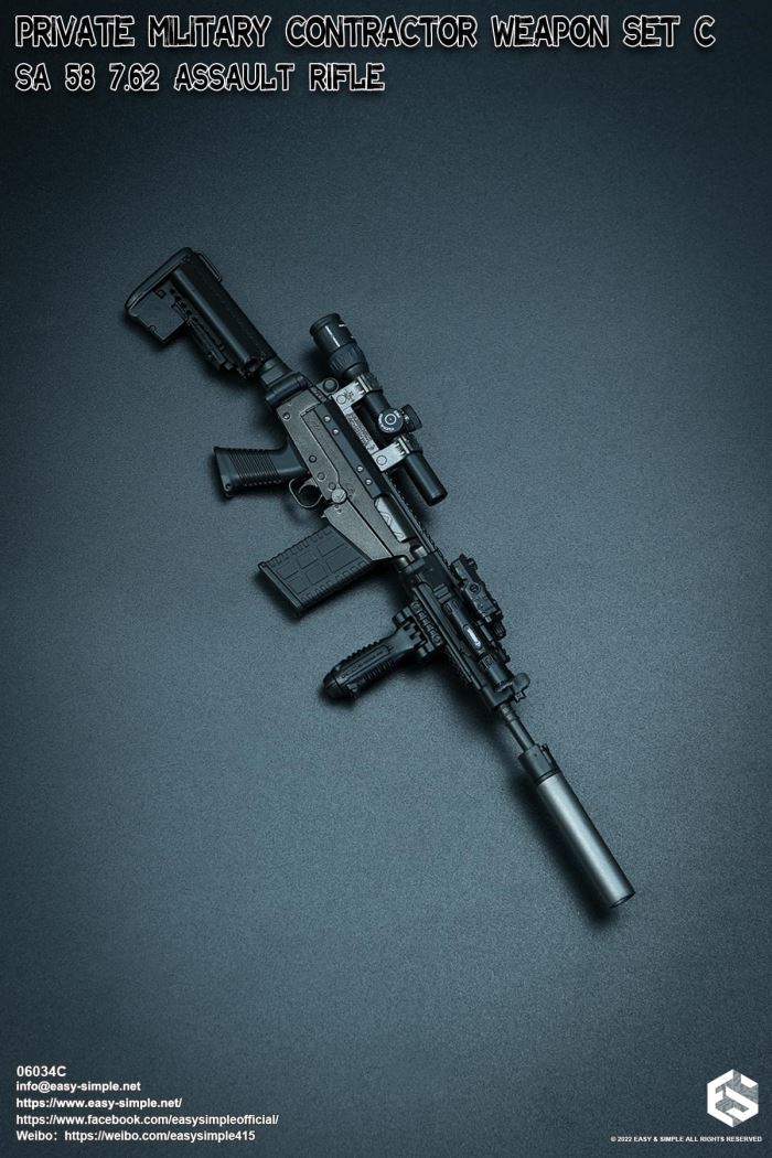 Private Military Contractor Weapon Set 1/6
