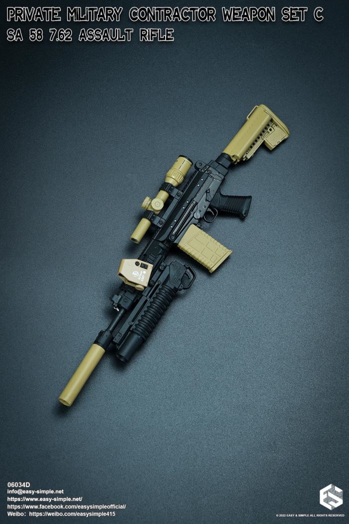 Private Military Contractor Weapon Set 1/6