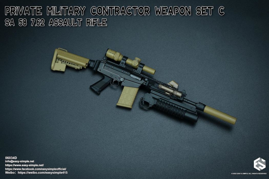 Private Military Contractor Weapon Set 1/6