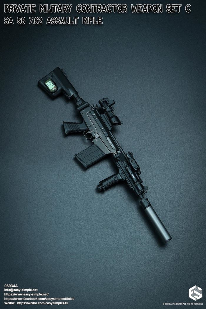 Private Military Contractor Weapon Set 1/6