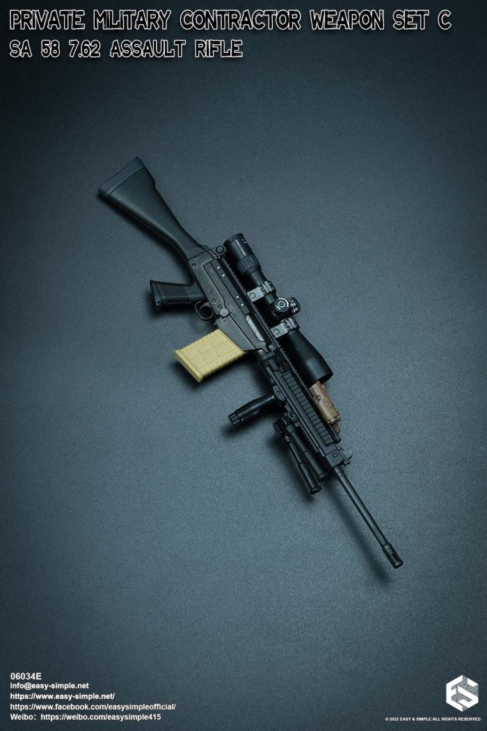 Private Military Contractor Weapon Set 1/6