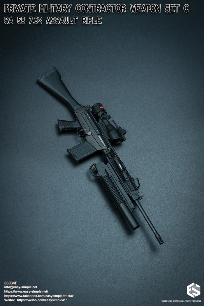 Private Military Contractor Weapon Set 1/6