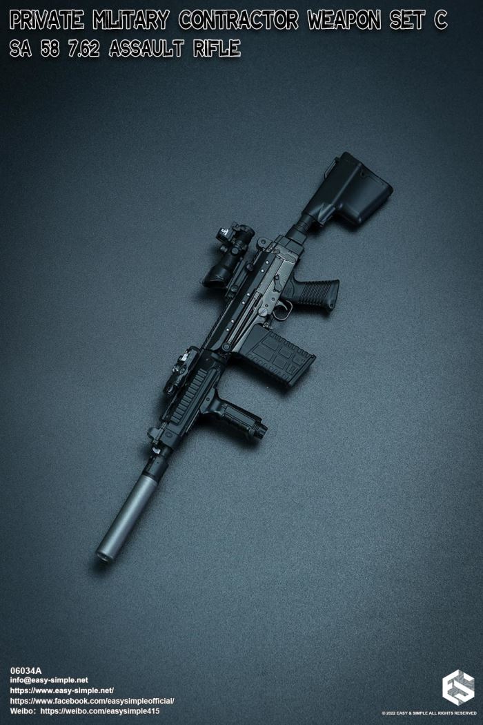 Private Military Contractor Weapon Set 1/6