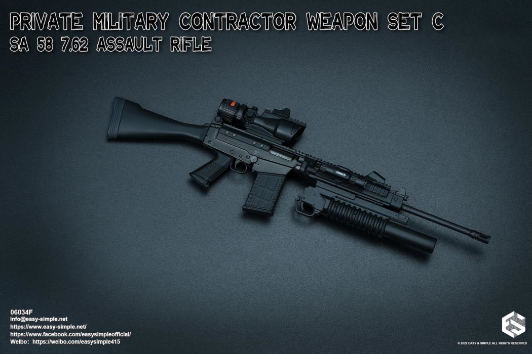 Private Military Contractor Weapon Set 1/6