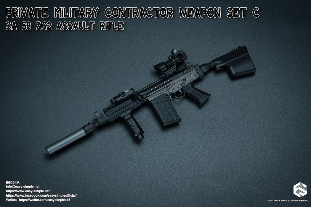 Private Military Contractor Weapon Set 1/6