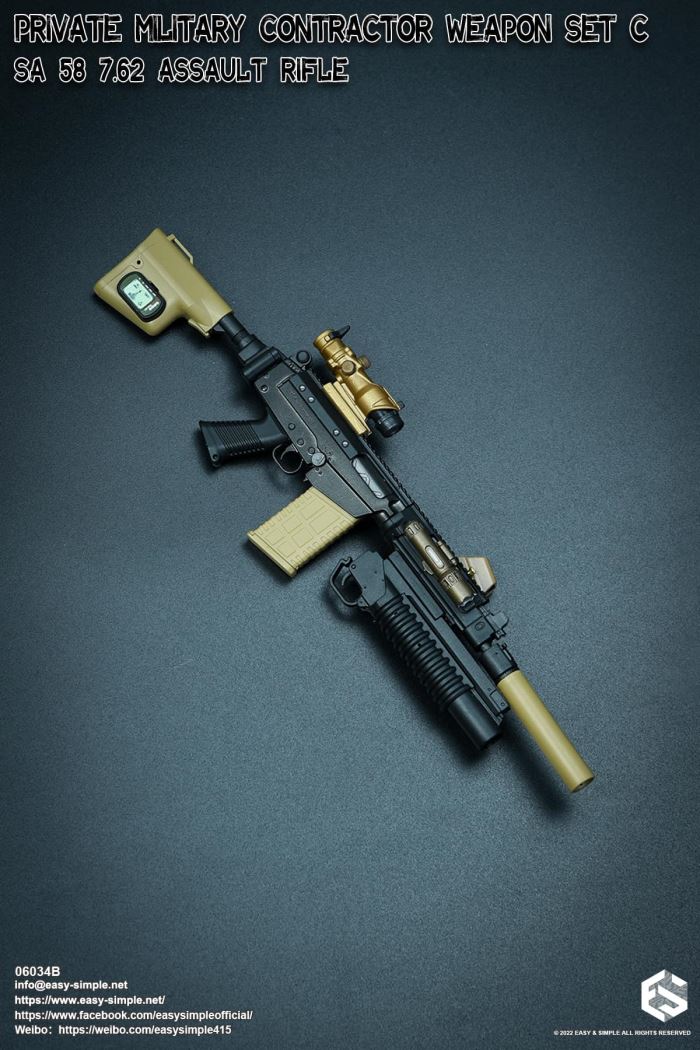 Private Military Contractor Weapon Set 1/6