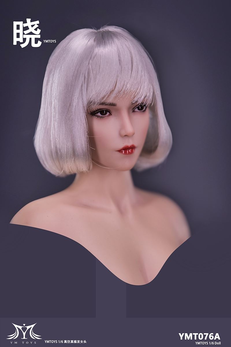 Female Head Carving Blue YMT076