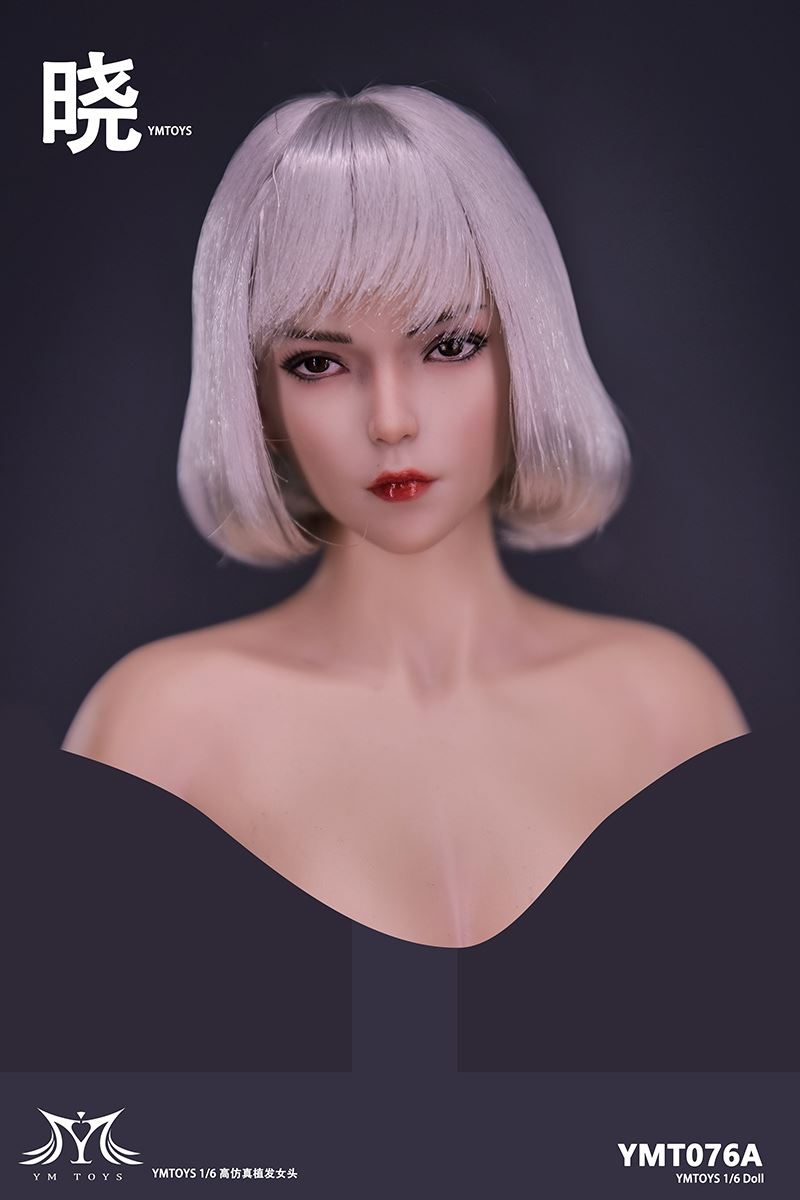 Female Head Carving Blue YMT076