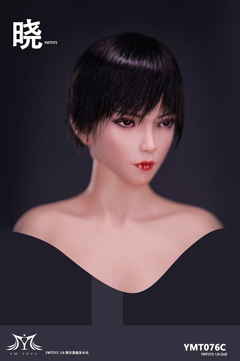 Female Head Carving Blue YMT076