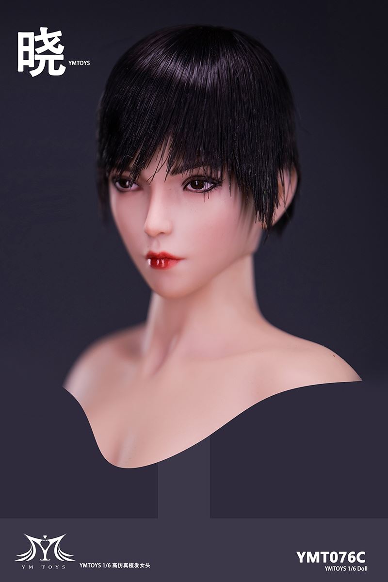 Female Head Carving Blue YMT076