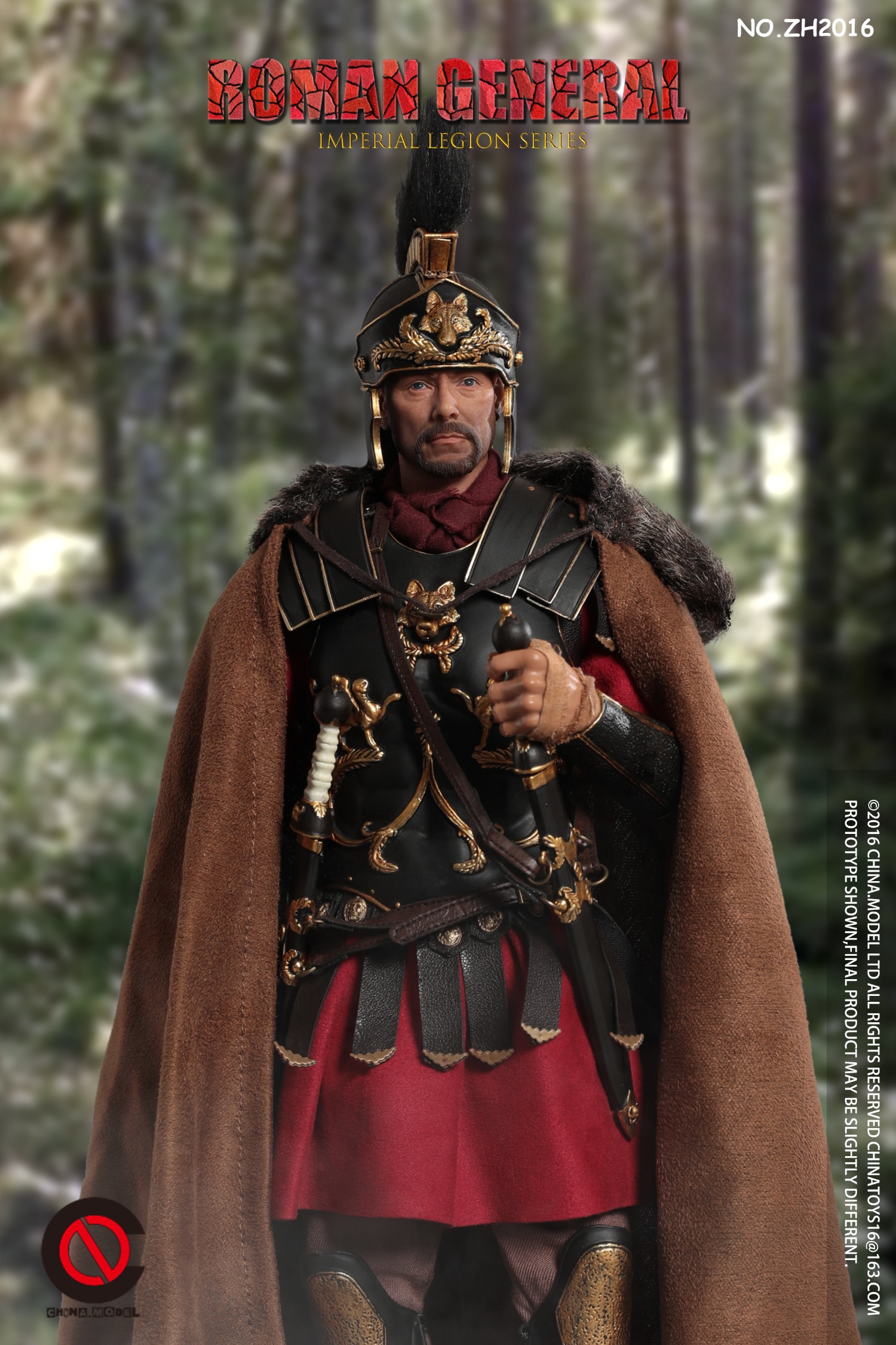 Black Gold Roman General/Roman Warrior/Arden Horse 1/6