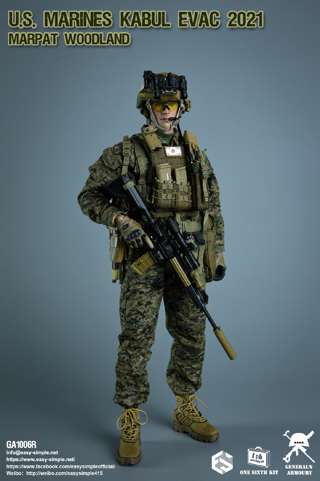 US MARINES KABUL EVAC 2021 MARPAT WOODLAND 1/6