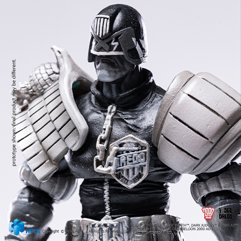 SWAT Judge Black and White Comic Color - Judge Dredd & Dead Judge 1/18