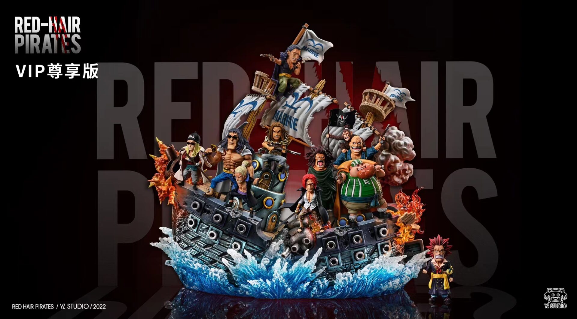 Shanks Crew with Boat – One Piece