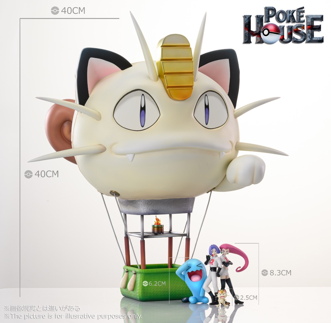 Meowth Hot Air Balloon with Jessie & James  - Pokemon