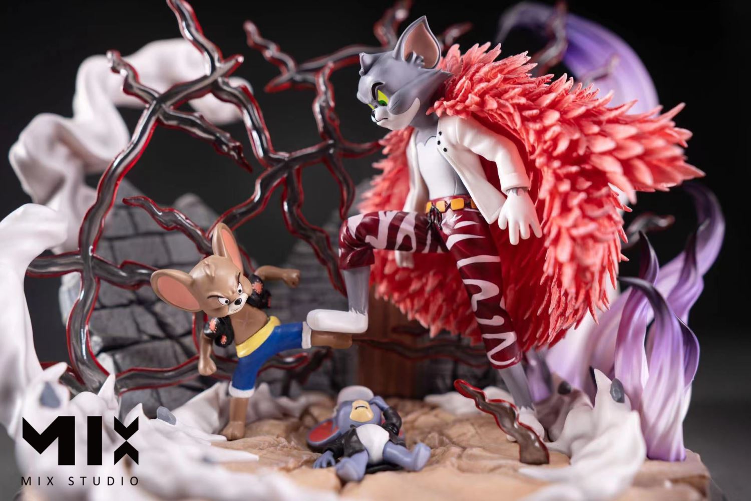 Dressrosa Arc Luffy Vs Doflamingo Fight Scene Cosplay Tom and Jerry