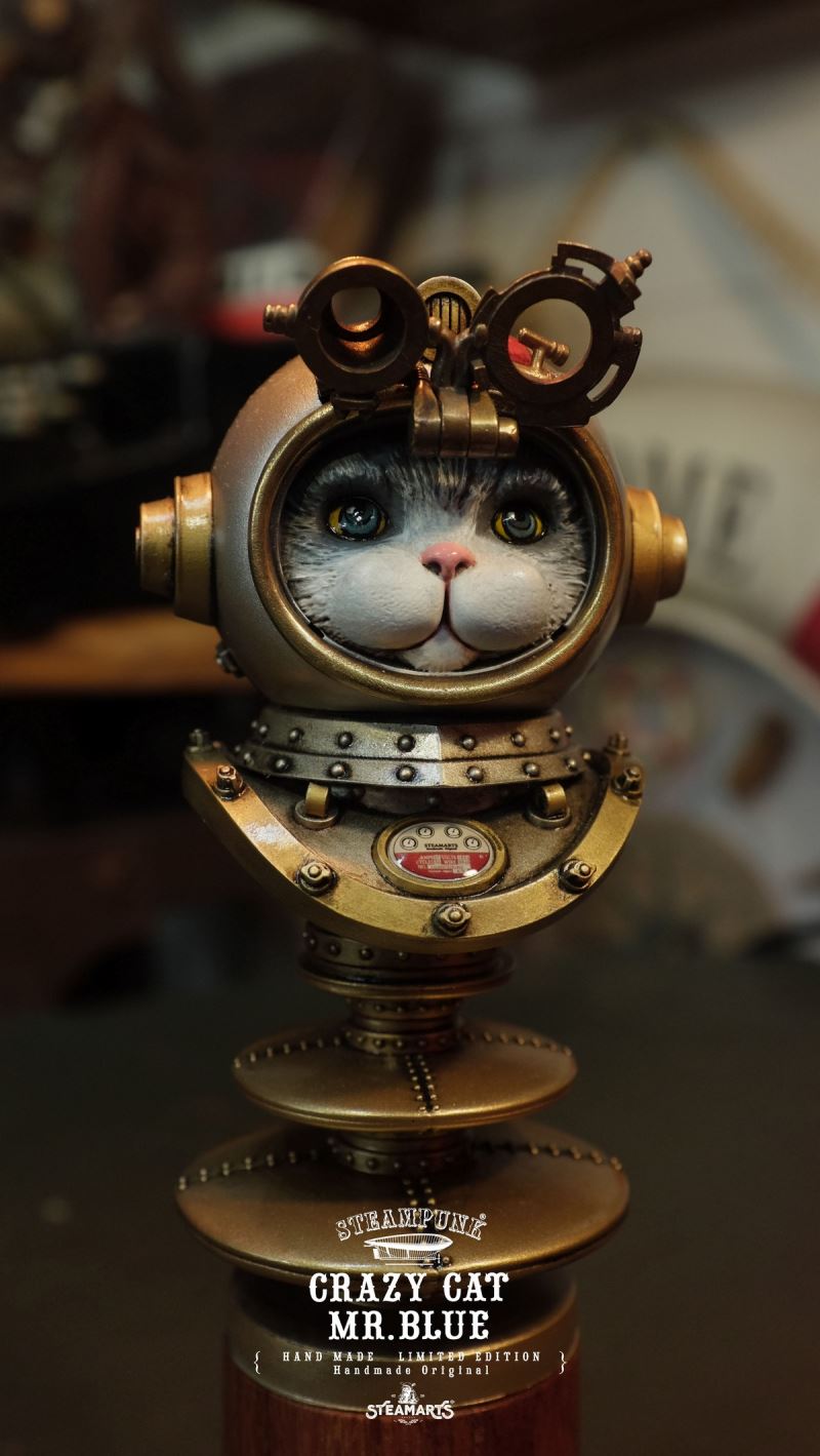 Steam Factory Antivirus Cat Bust CRAZY CAT MR.BLUE