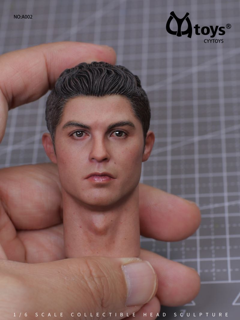 Portuguese Football Talent Boutique Male Head Sculpture 1/6