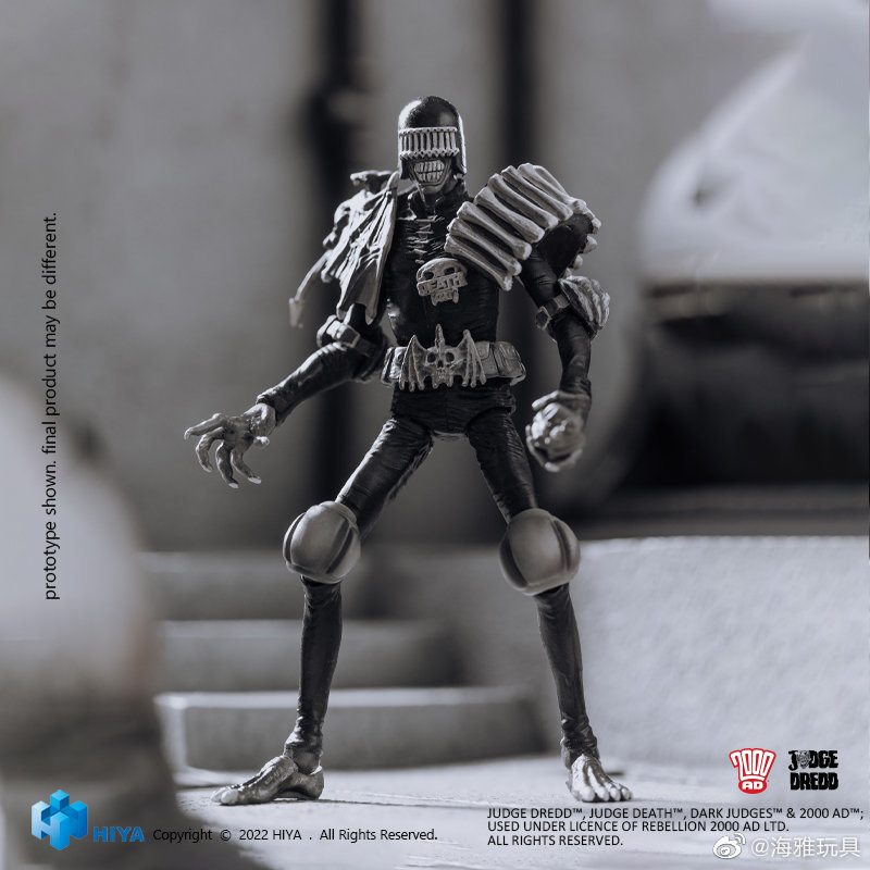 SWAT Judge Black and White Comic Color Death Judge 4 1/18