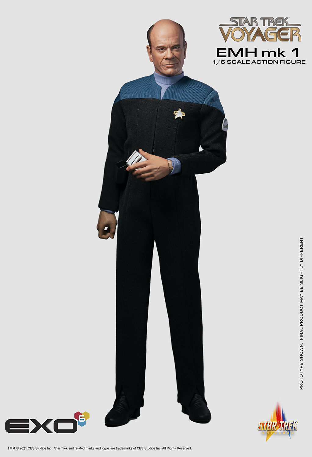 EXO-6 Hyper Realistic Action Figure 1/6 Star Trek: Voyager EMH Mark.I Doctor