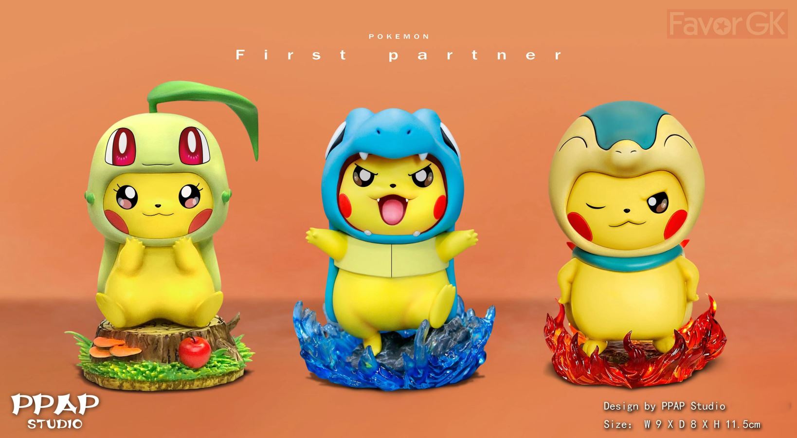 Chikorita & Cyndaquil Cosplay Pikachu - Pokemon