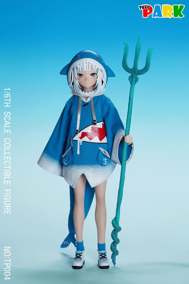 Shark Girl Head Carving Clothing Accessories Set 1/6