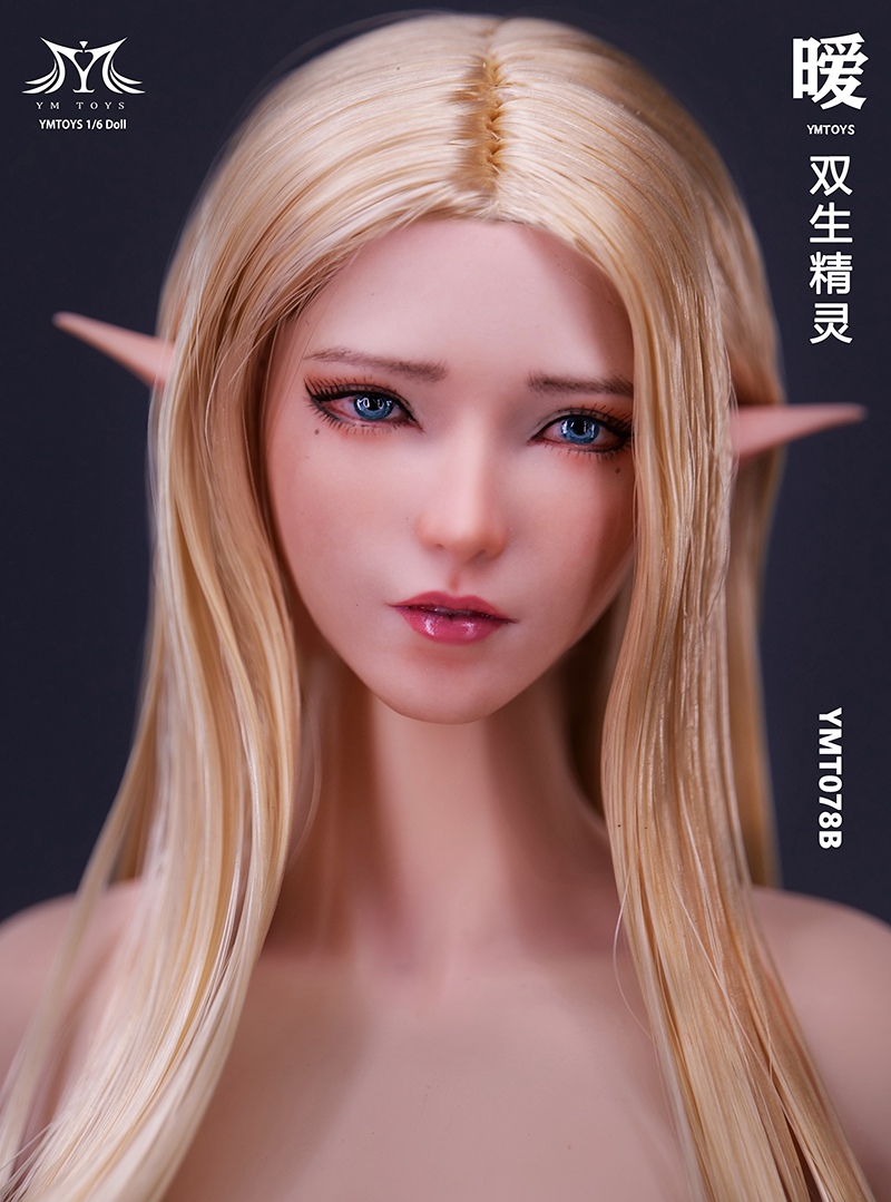 Twin elf head sculpture 1/6