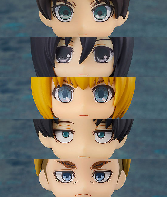 Attack on Titan - Nendoroid Swacchao! Eren Yeager, Mikasa Ackerman, Armin Arlert, Levi & Erwin Smith