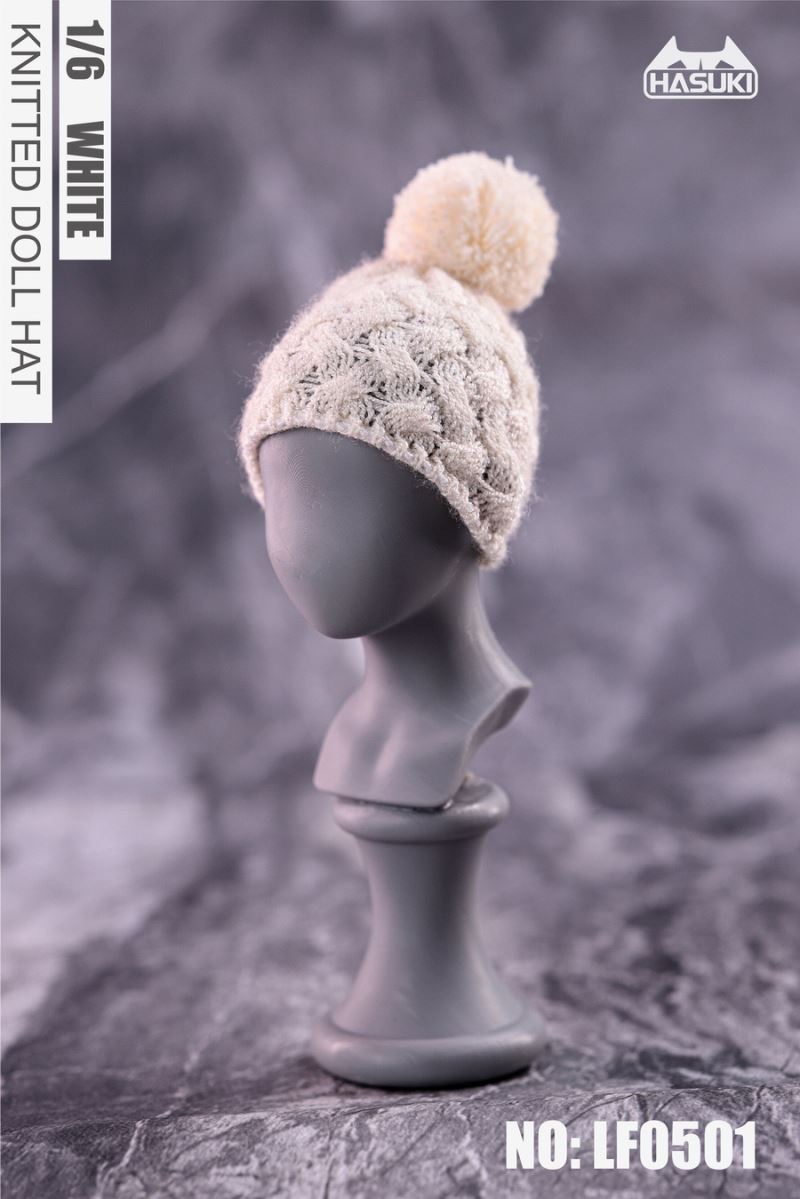 Fashion trend Double hanging ball Handmade Knitted wool cap 1/6