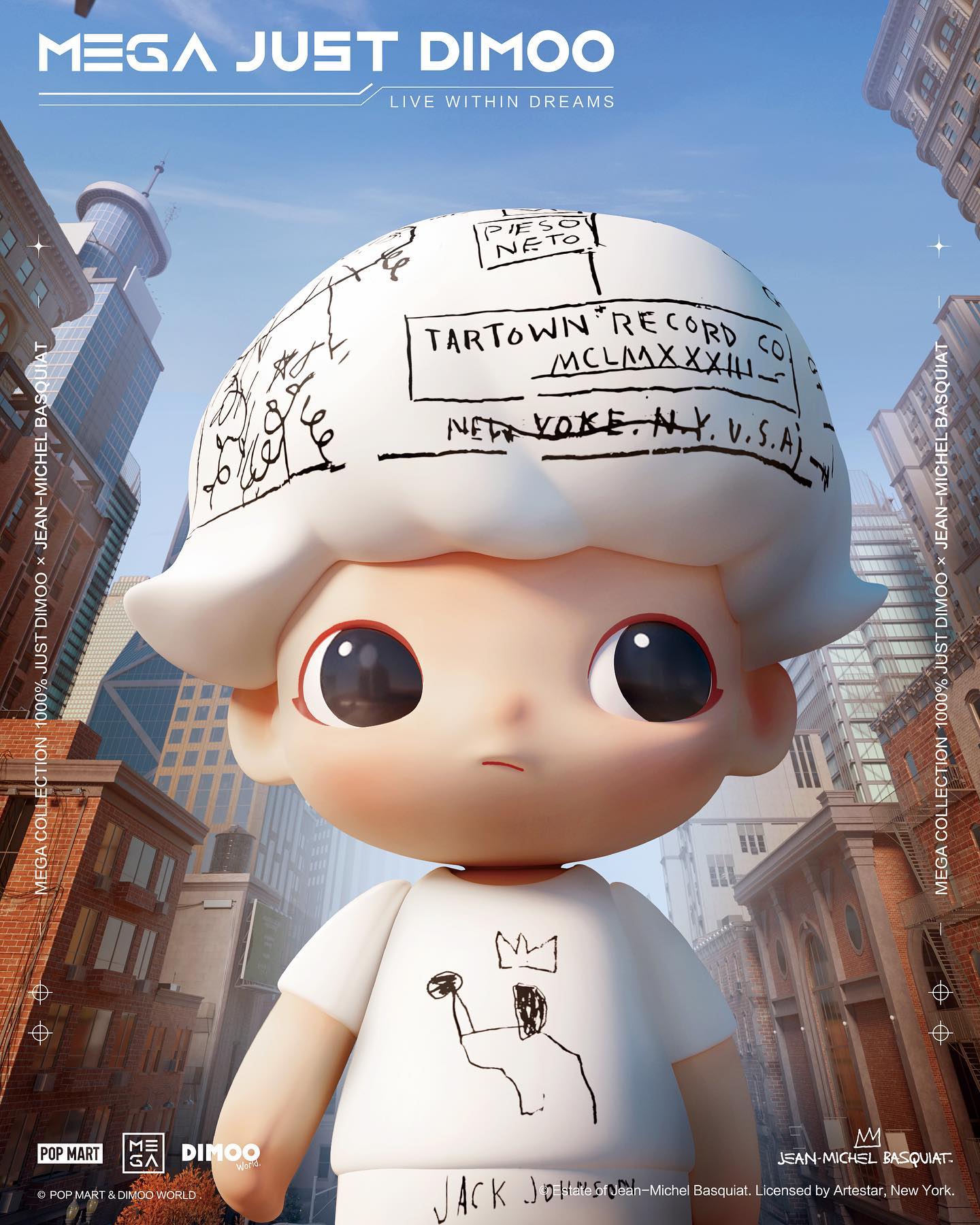 MEGA COLLECTION 1000% JUST DIMOO x JEAN-MICHEL BASQUIAT