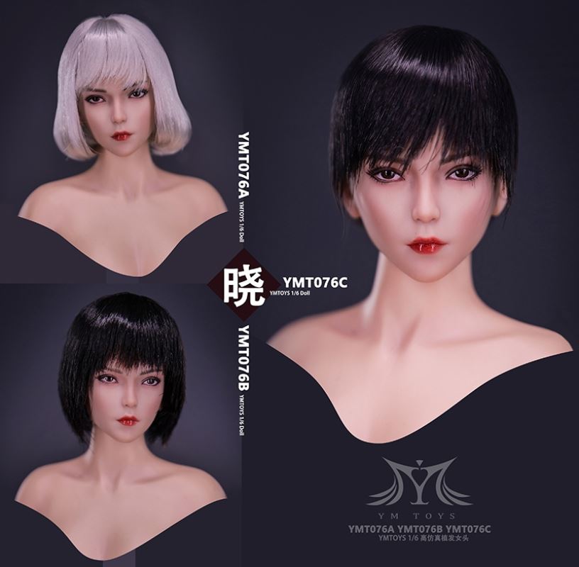 Female Head Carving Blue YMT076