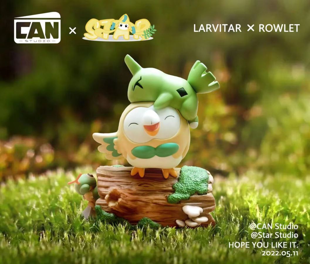 Seasons Series Spring Rowlet & Larvitar/ Caterpie - Pokemon