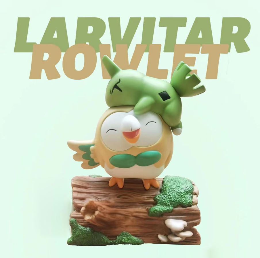 Seasons Series Spring Rowlet & Larvitar/ Caterpie - Pokemon