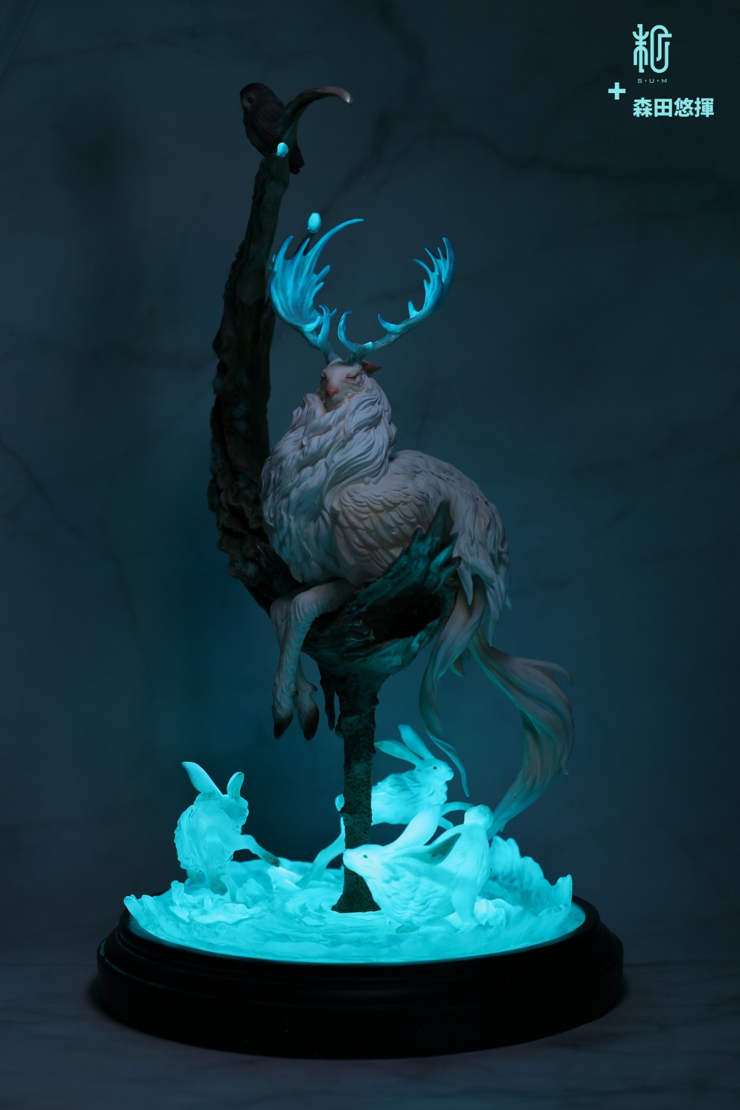 S+U+M x DOZE studio Owl and Blue Antlers