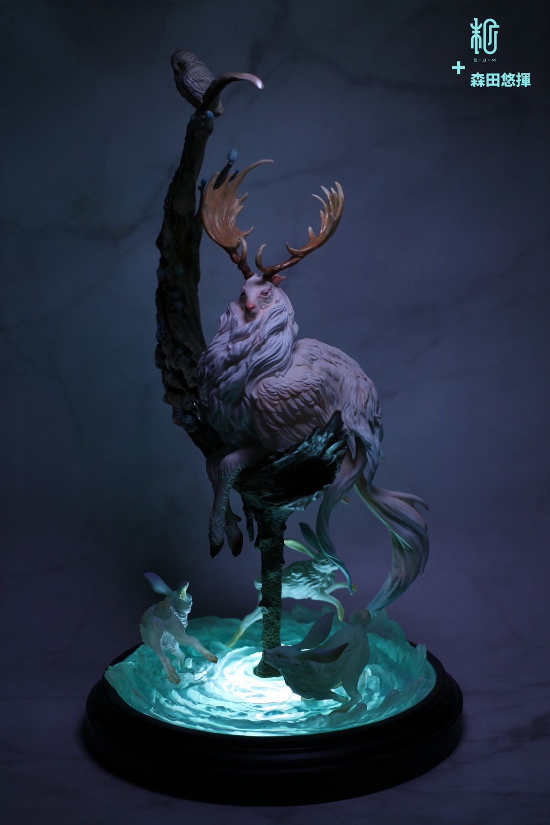 S+U+M x DOZE studio Owl and Blue Antlers