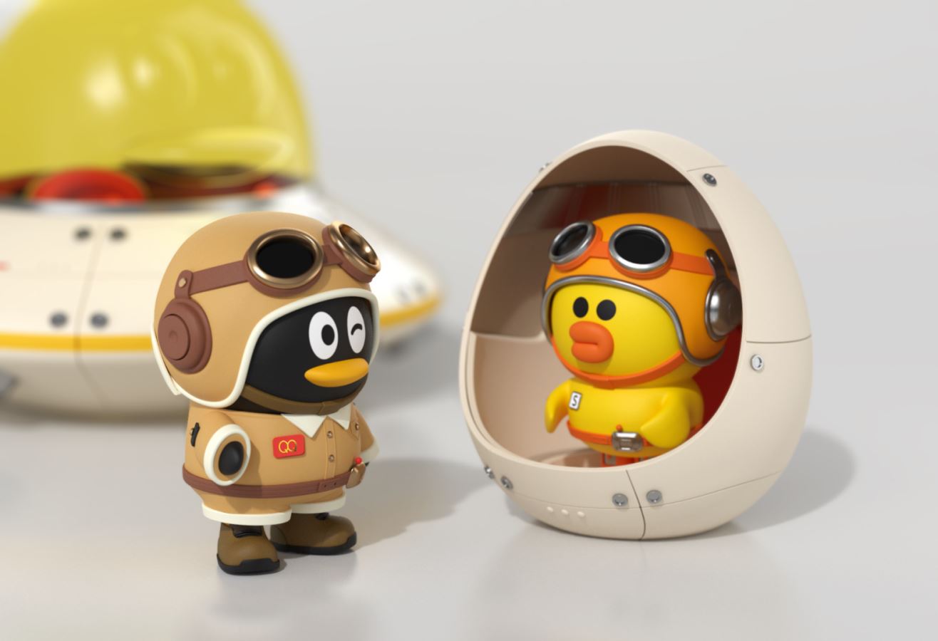 QQ and Sally *Spaceship and EGG spaceship