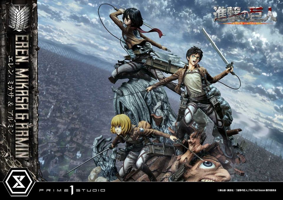Attack On Titan Eren, Mikasa & Armin