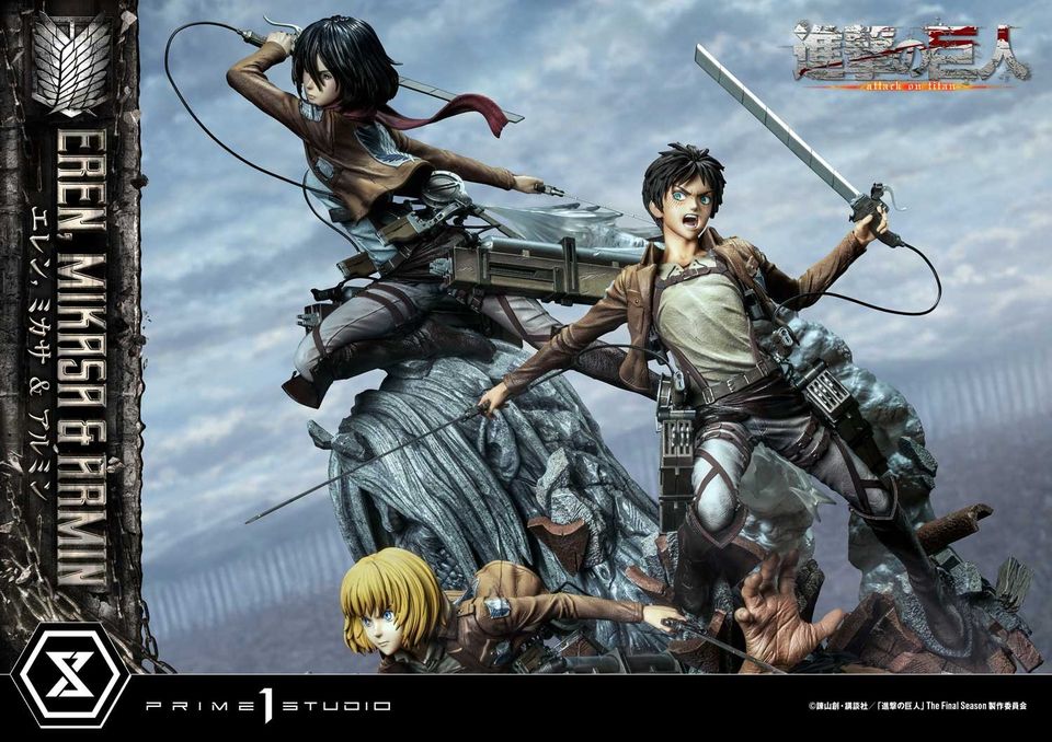 Attack On Titan Eren, Mikasa & Armin